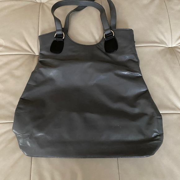 Colorblock handbag - Dark/light grey and dark/light violet - Picture 3 of 5